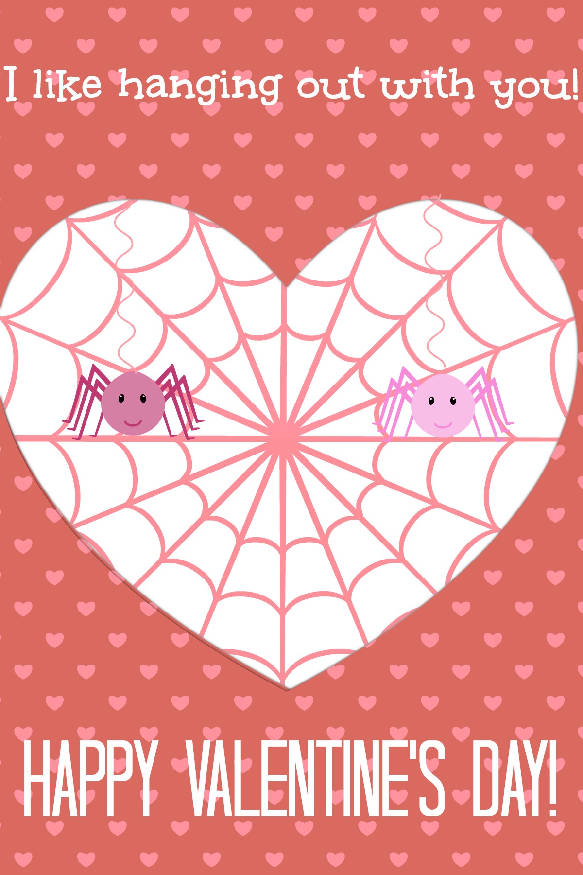 Cute Spider Valentines Day Card