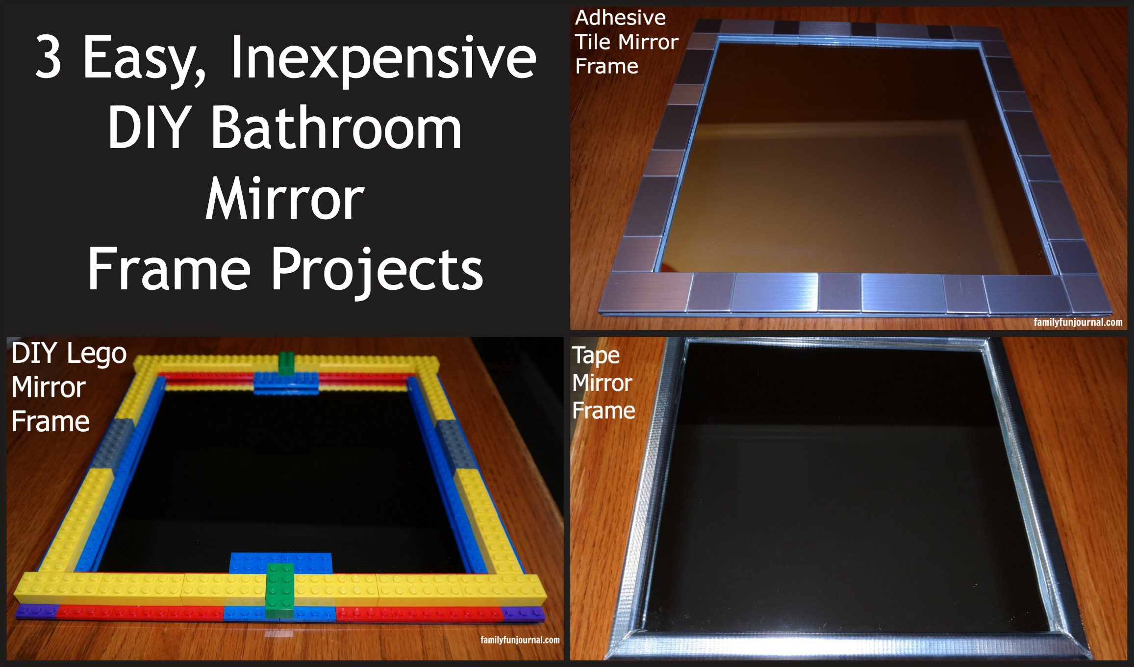 Three DIY Bathroom Mirror Frames Family Fun Journal