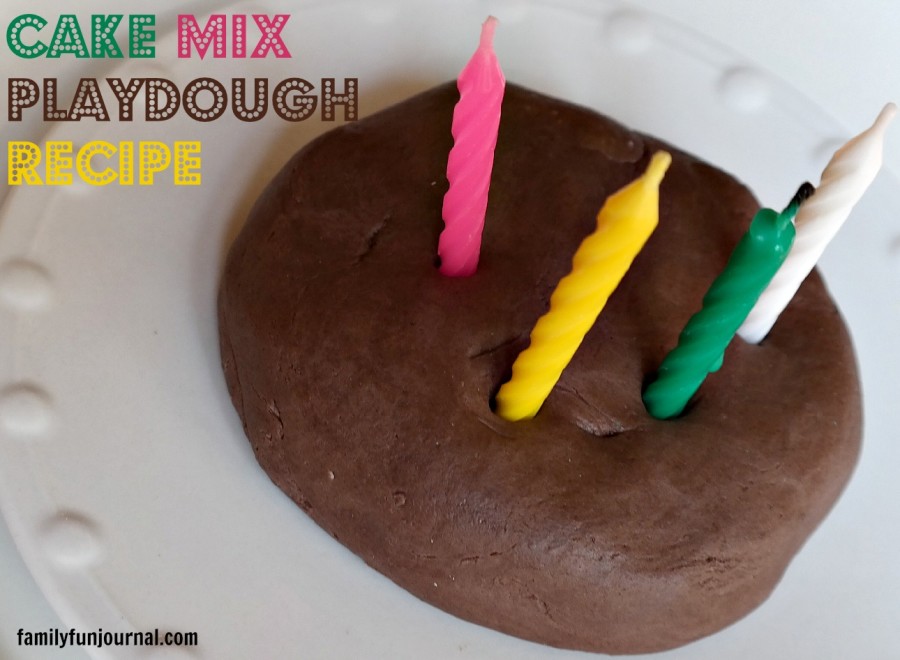 This cake mix playdough recipe is so much fun and tastes amazing!