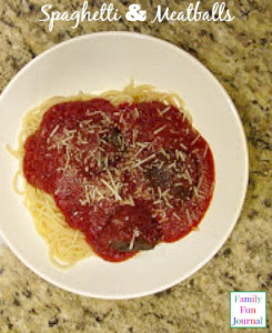 spaghetti and meatballs