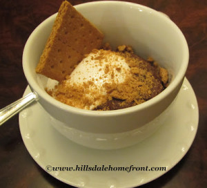 low fat smores cake in a cup