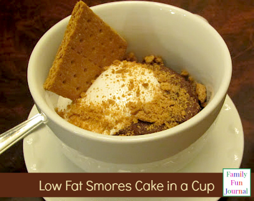 smores cake in a cup