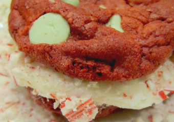 peppermint red velvet cookies