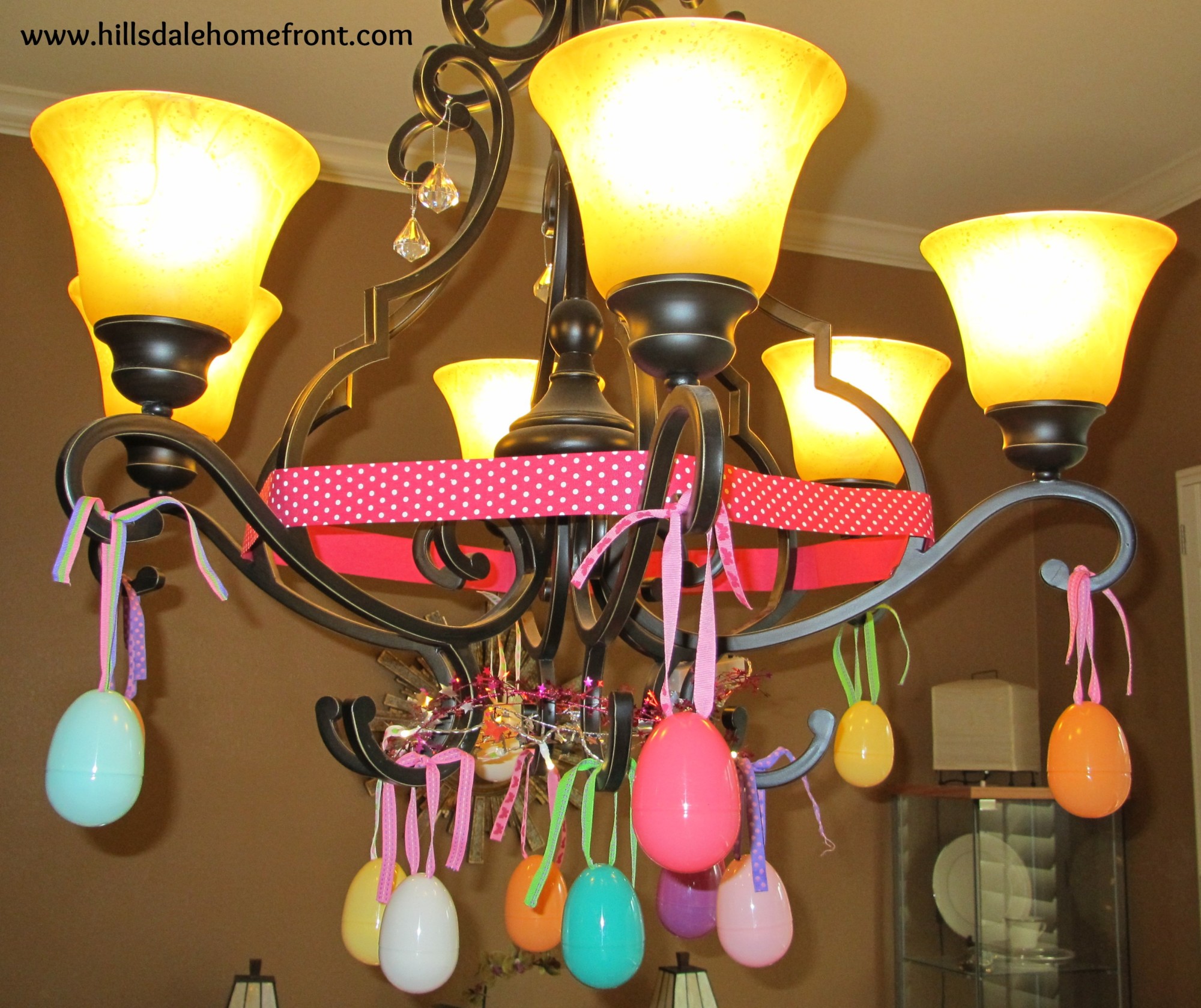 easter chandelier decorations