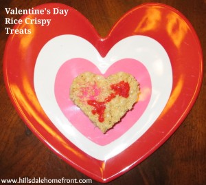 valentines day rice crispy treat