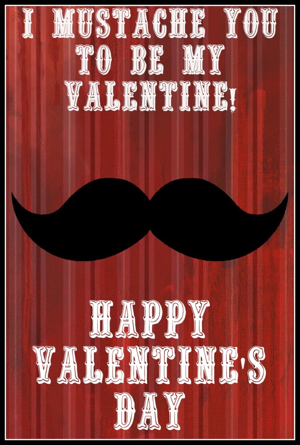 mustache card