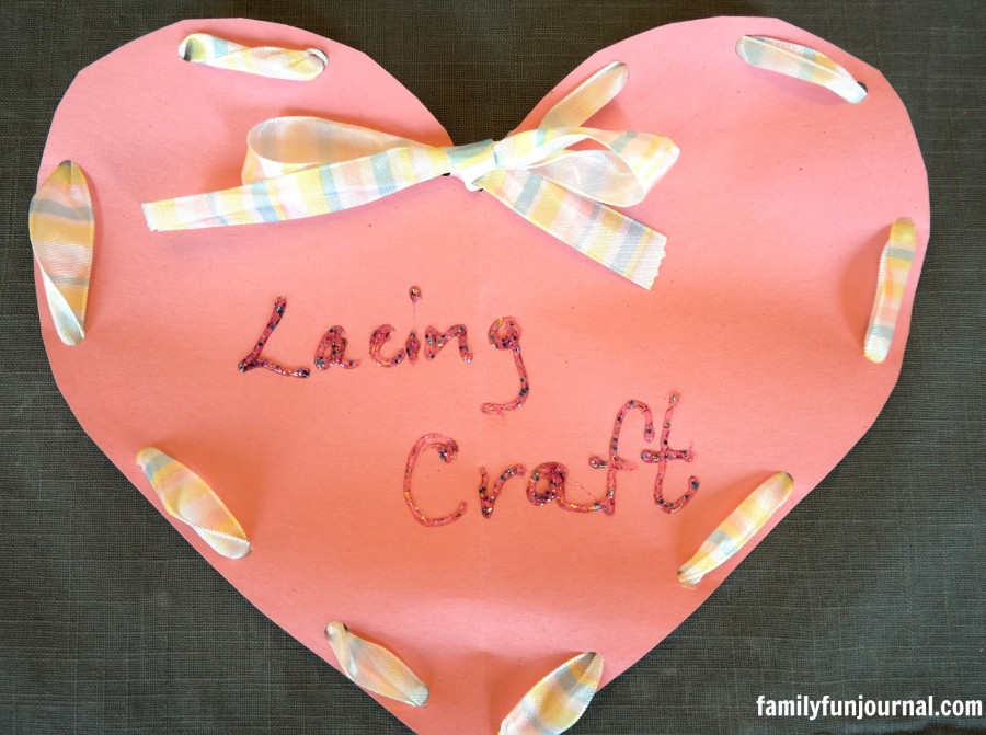 heart lacing craft