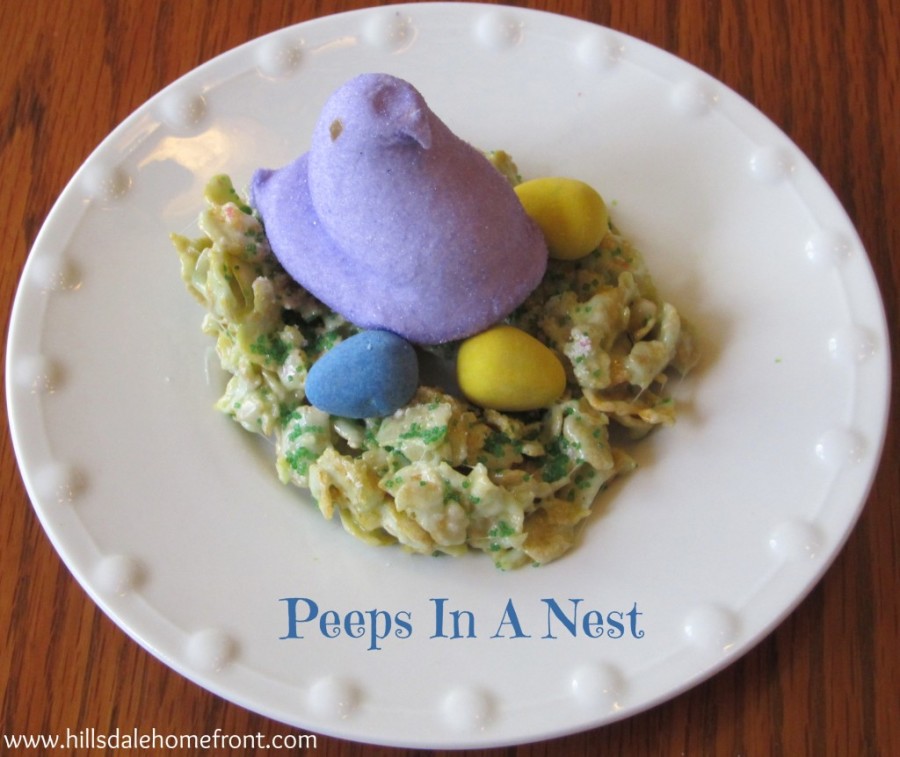 peeps in a nest