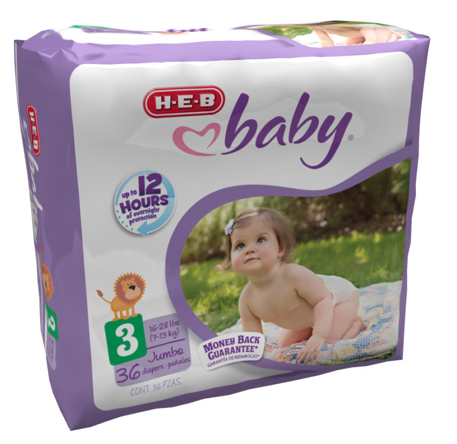 heb improved baby diapers