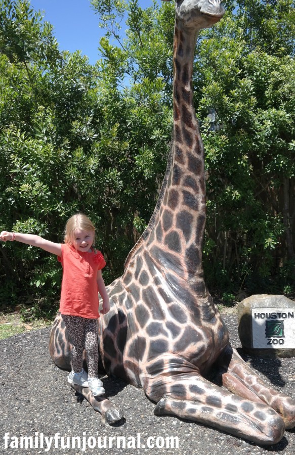 houston zoo giraffe statue
