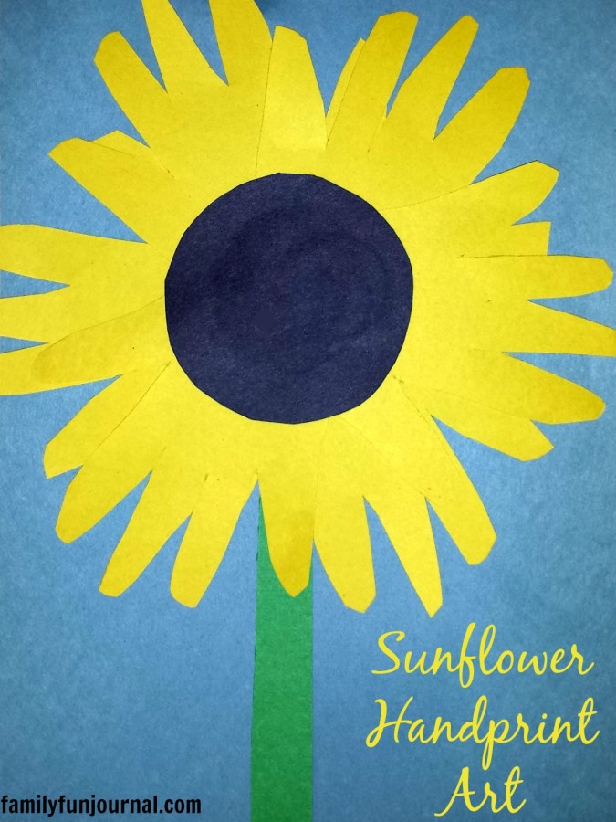 sunflower handprint art