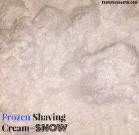 frozen shaving cream snow