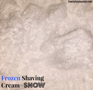 frozen shaving cream snow