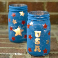 patriotic mason jar lanterns