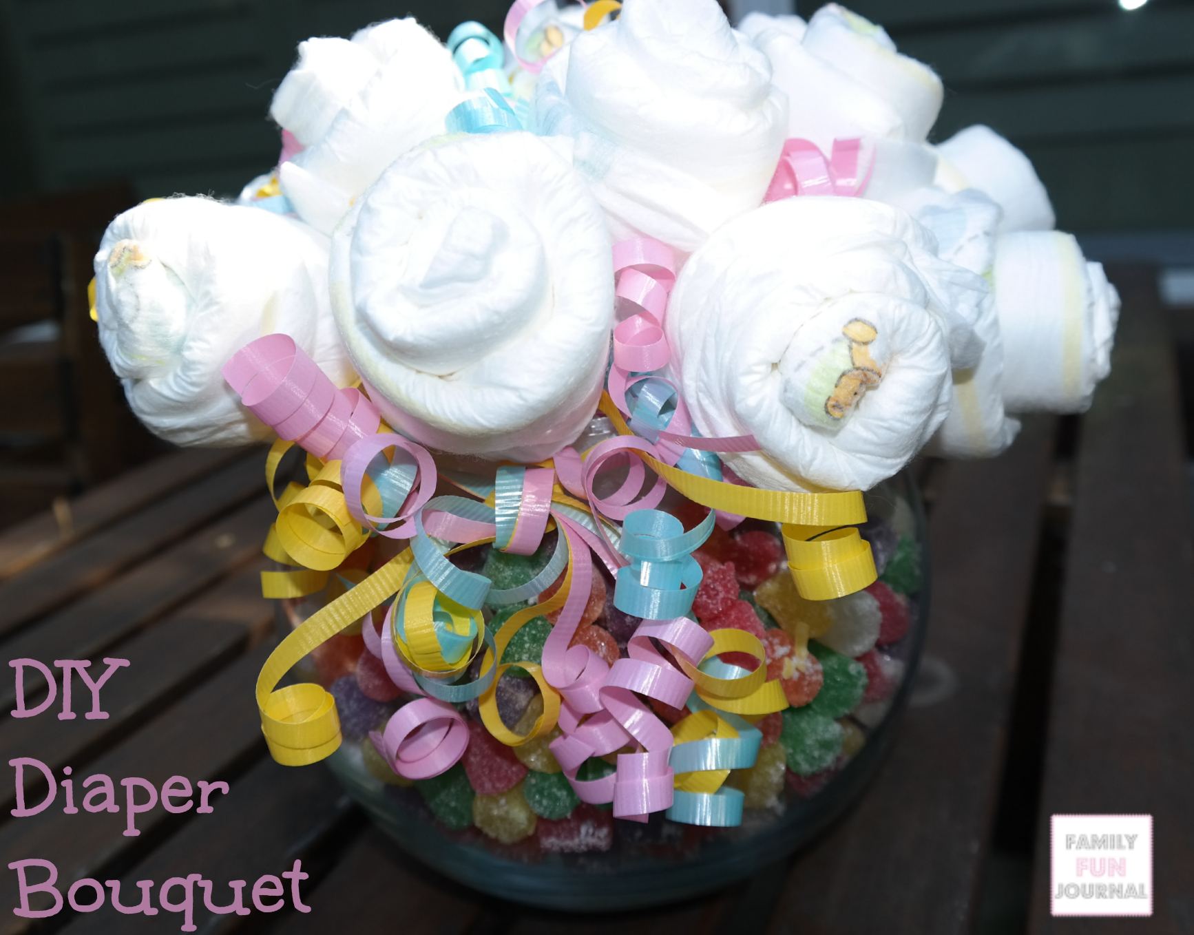 baby diaper bouquet