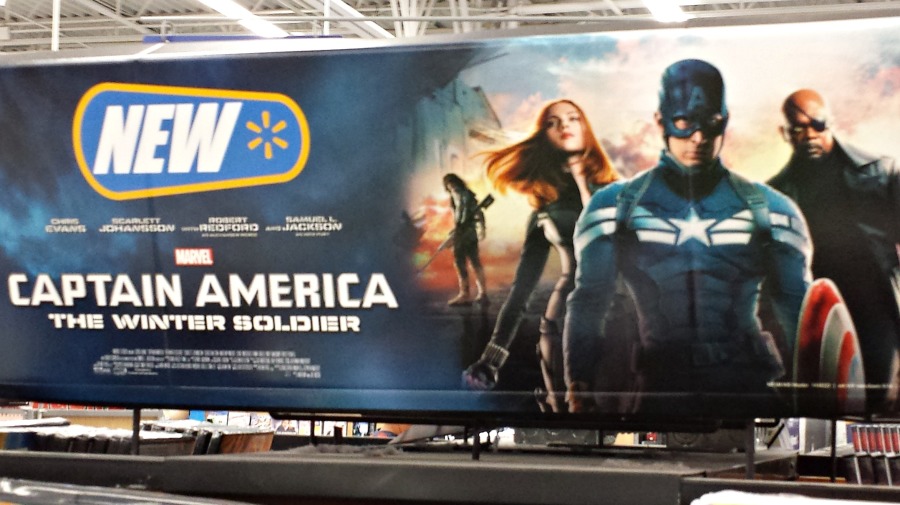 captain america sign at walmart