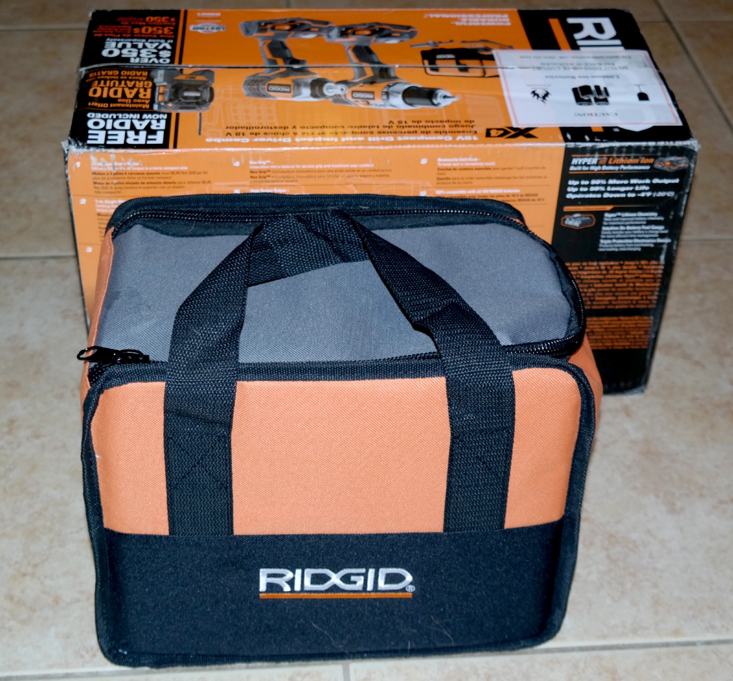 ridgid combo kit bag