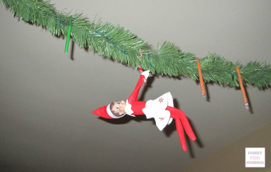 candy cane elf on the shelf