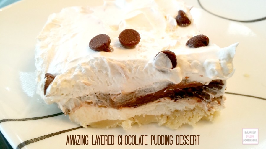 layered chocolate pudding dessert
