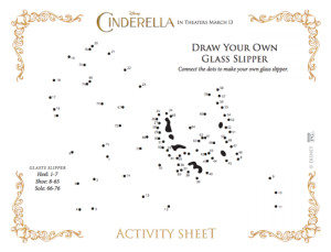 cinderella glass slipper drawing