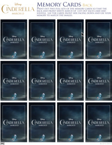 cinderella memory cards
