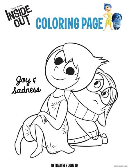 inside out activity sheets coloring page
