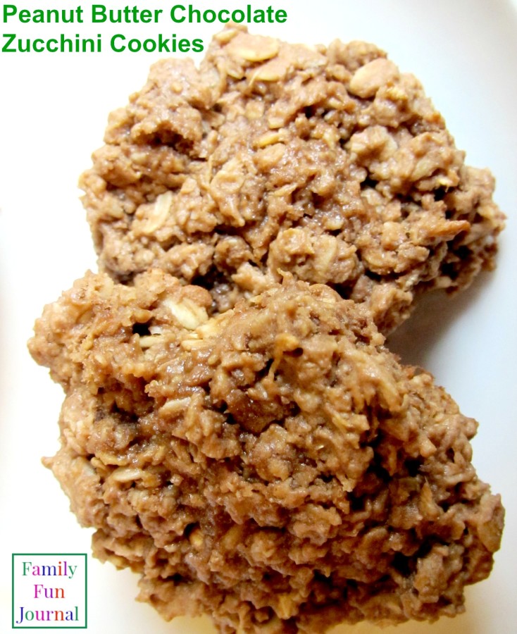 peanut butter chocolate zucchini cookies