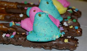 peep pretzel treats easter