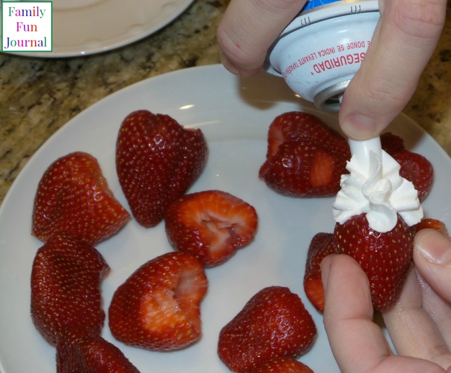 strawberries with whipped cream