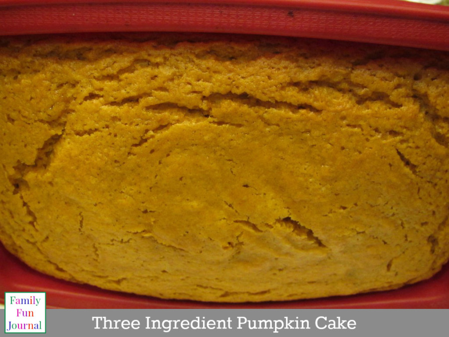 three ingredient pumpkin cake