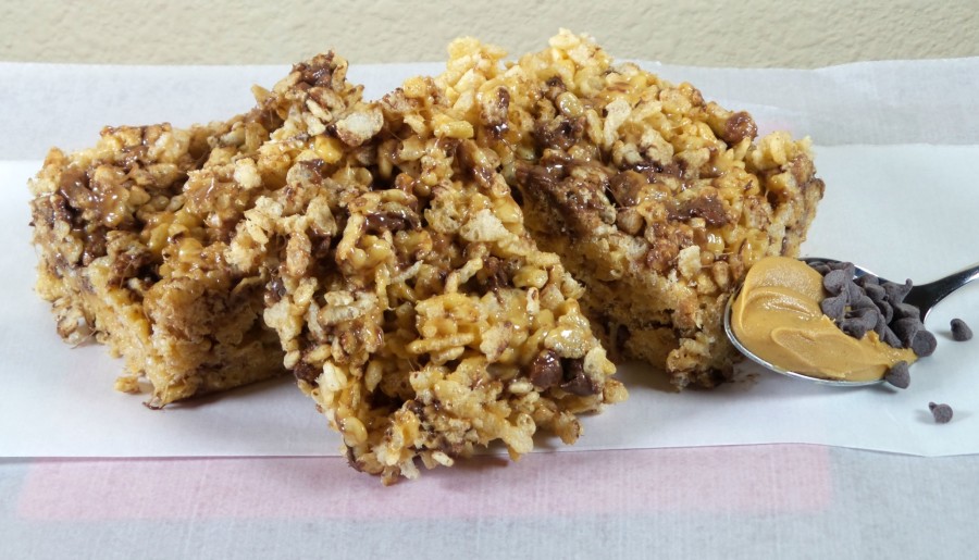 peanut butter chocolate rice krispie treats