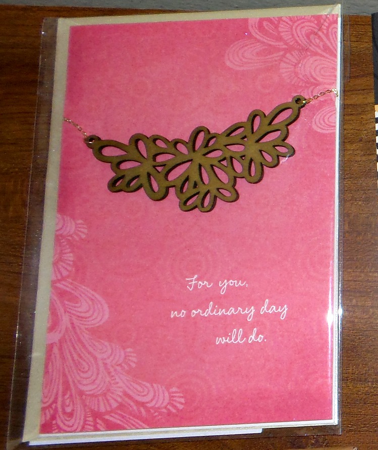 hallmark necklace card