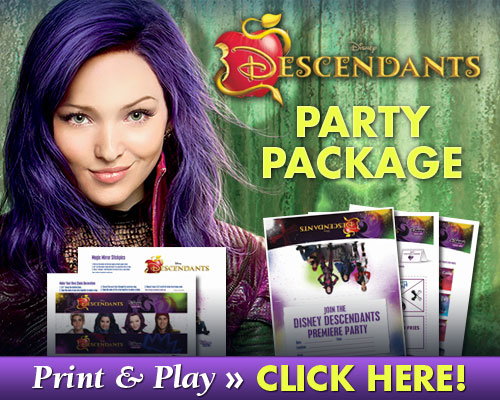 disney descendants party planning kit