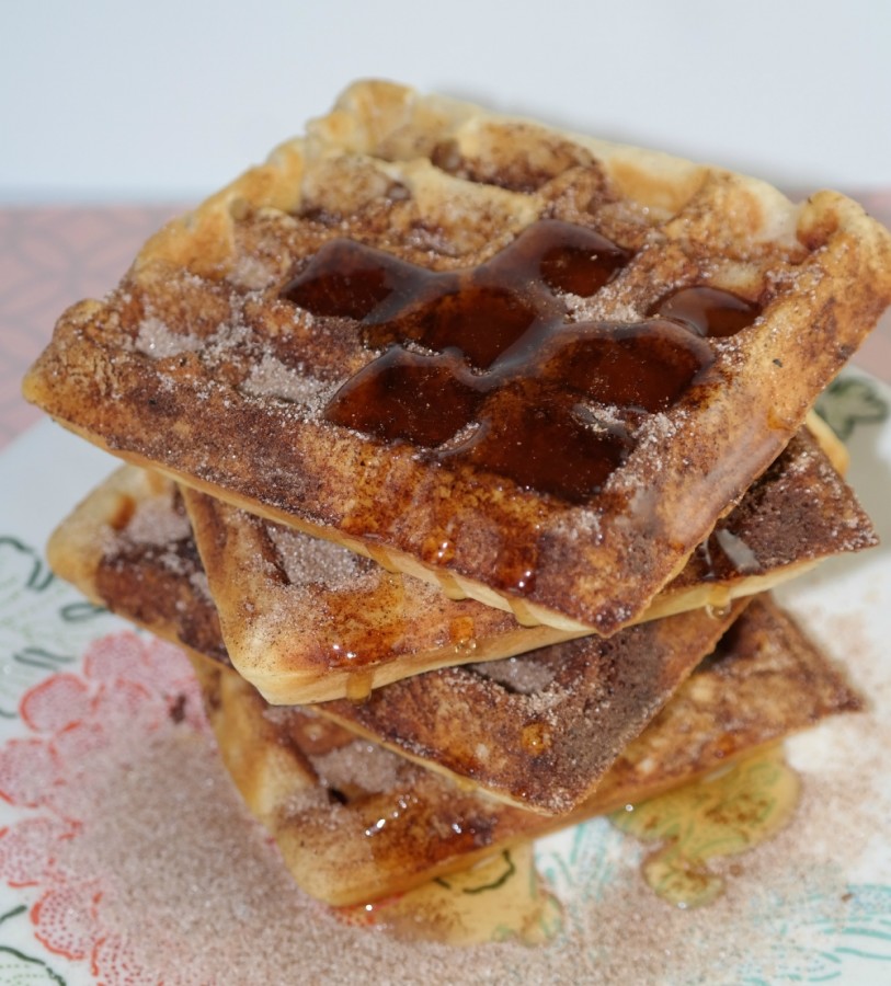 cinnamon toast waffles syrup