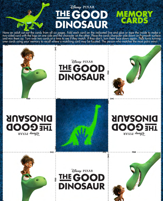 The Good Dinosaur Memory Game