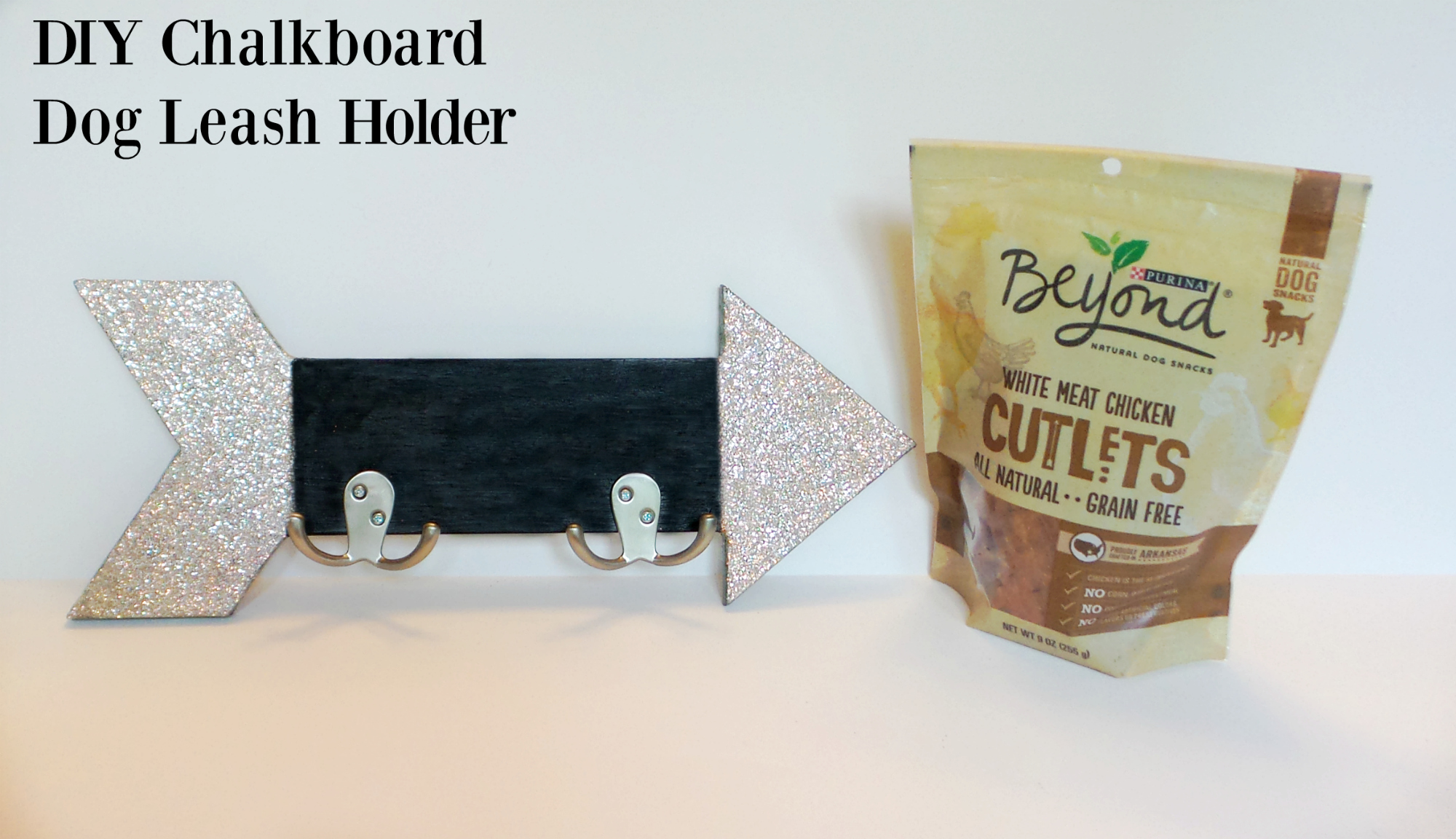 diy chalkboard dog leash holder