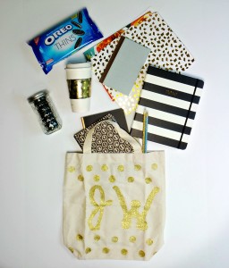 diy tote bag final contents