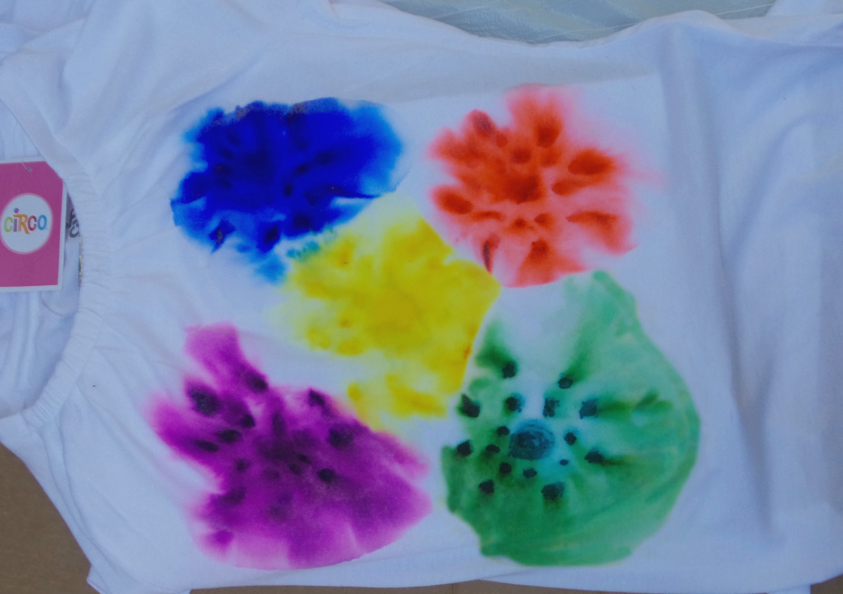 tie dye shirt finish