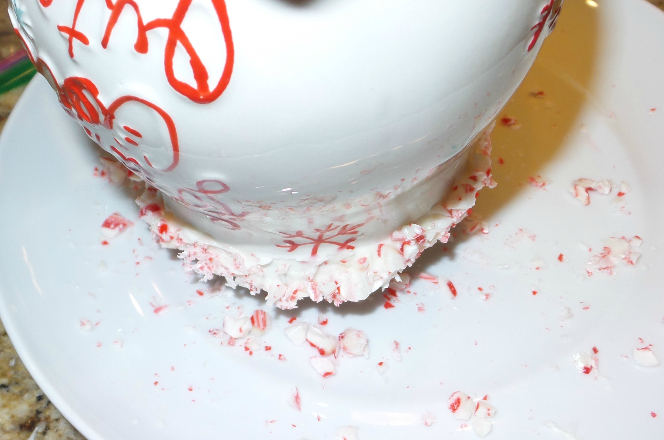 candy cane rimmed cup