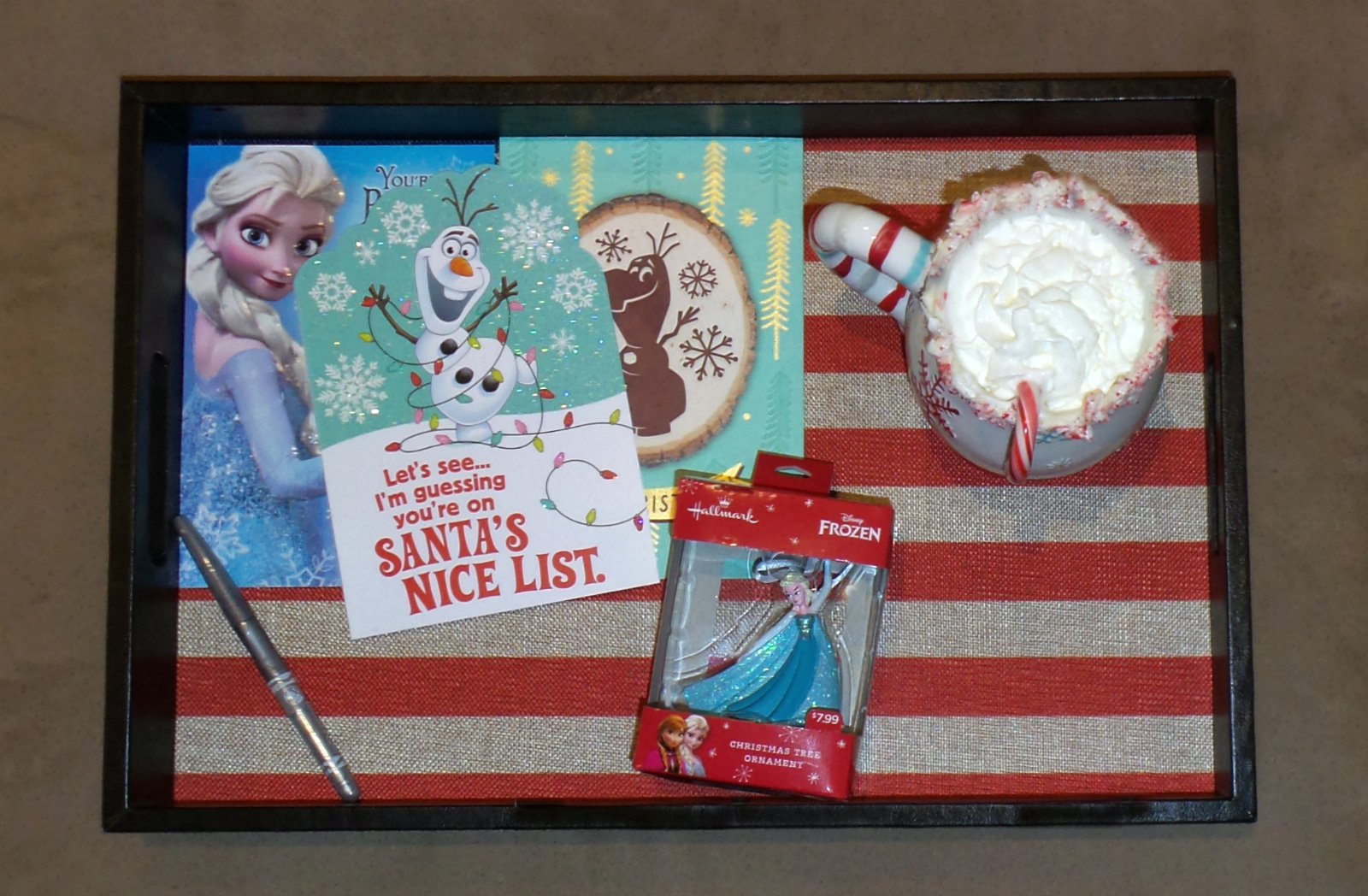 Hallmark Frozen themed holiday cards.