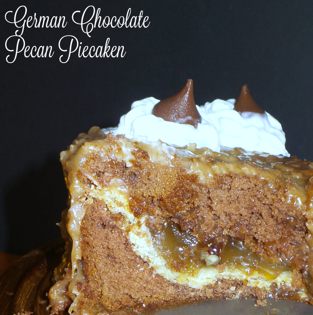 slice of german chocolate pecan piecaken