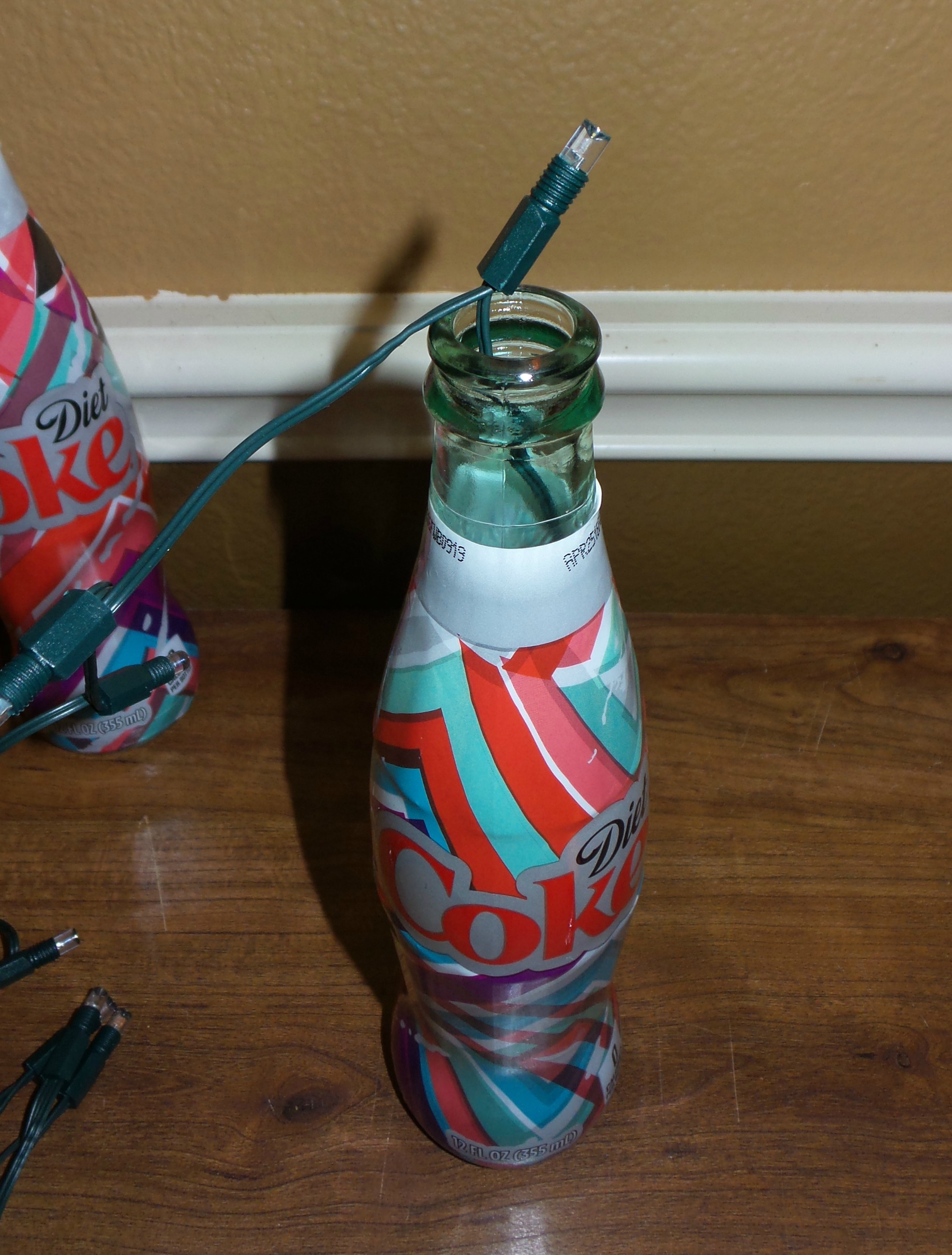 coke bottle lamp step one