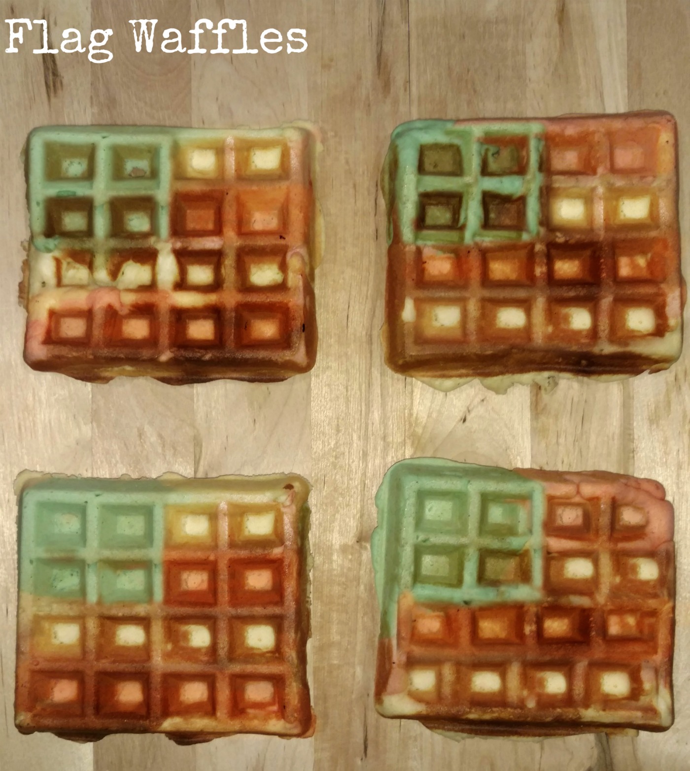 It is so easy to make these fun 4th of July flag waffles.