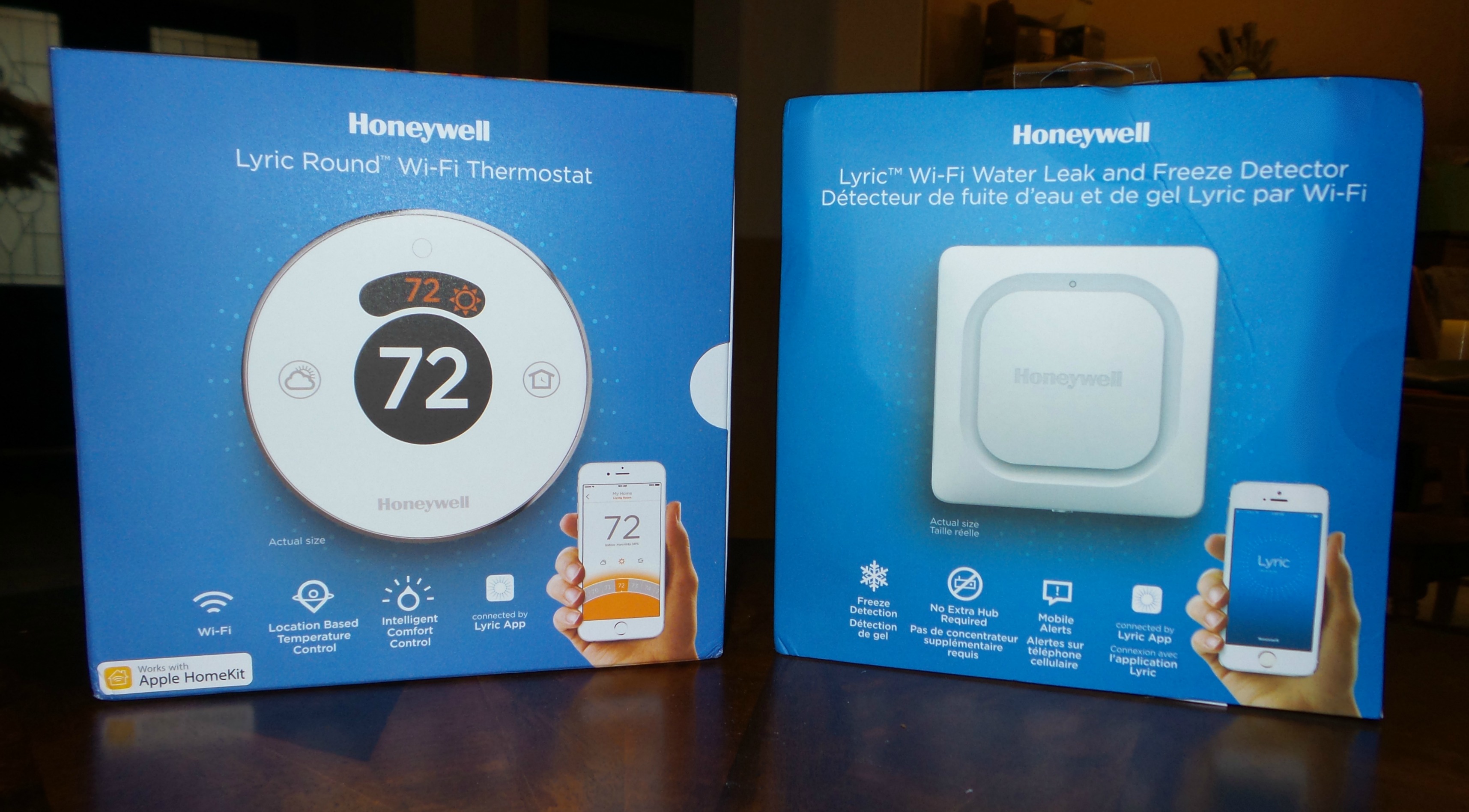 Honeywell Lyric thermostat and freeze detector