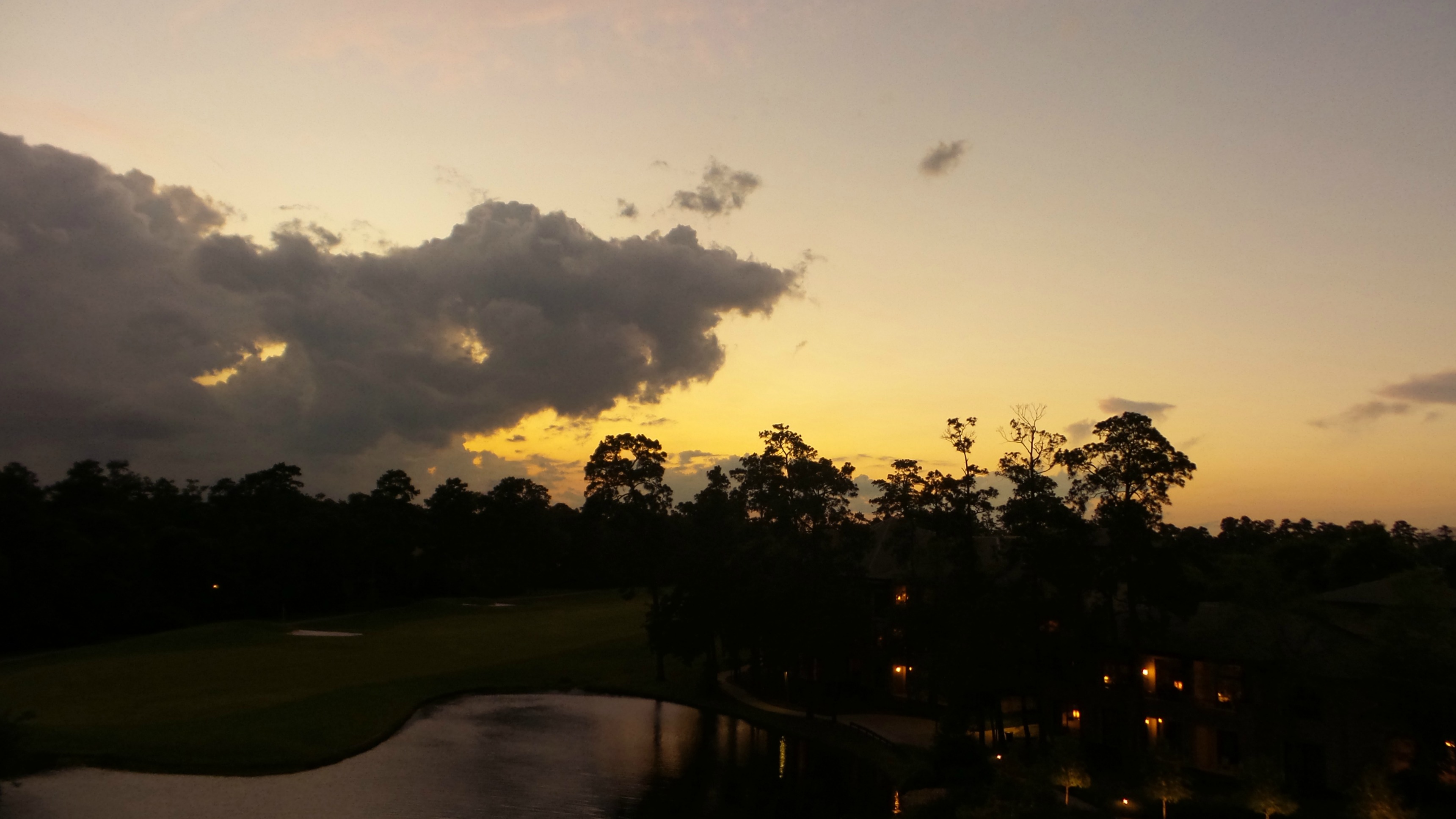 woodlands resort sunset