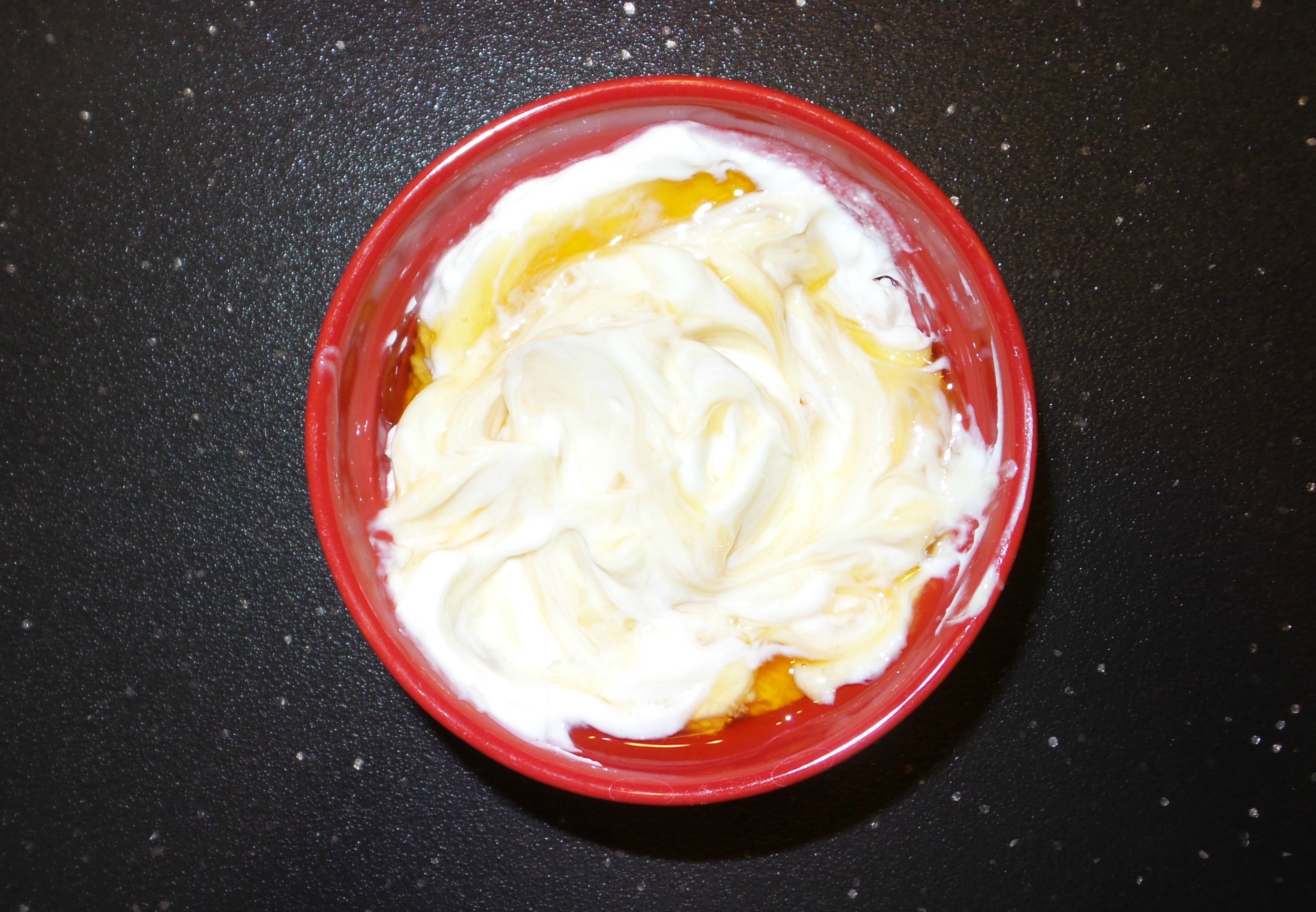 mixed in honey yogurt