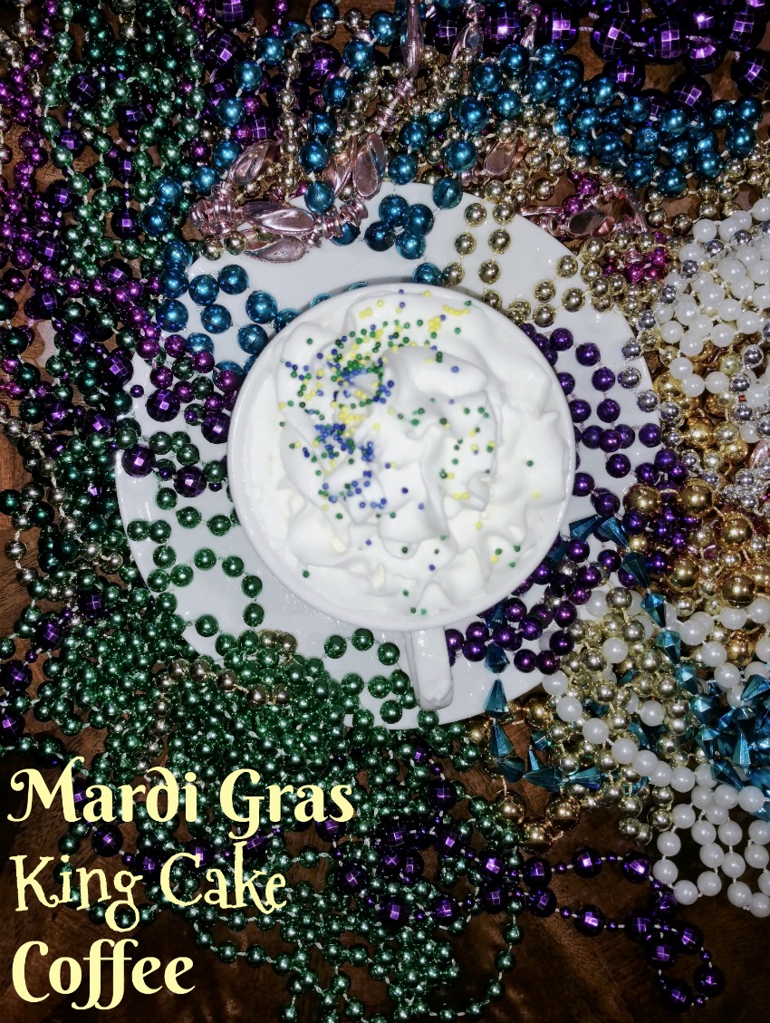 king cake coffee for mardi gras