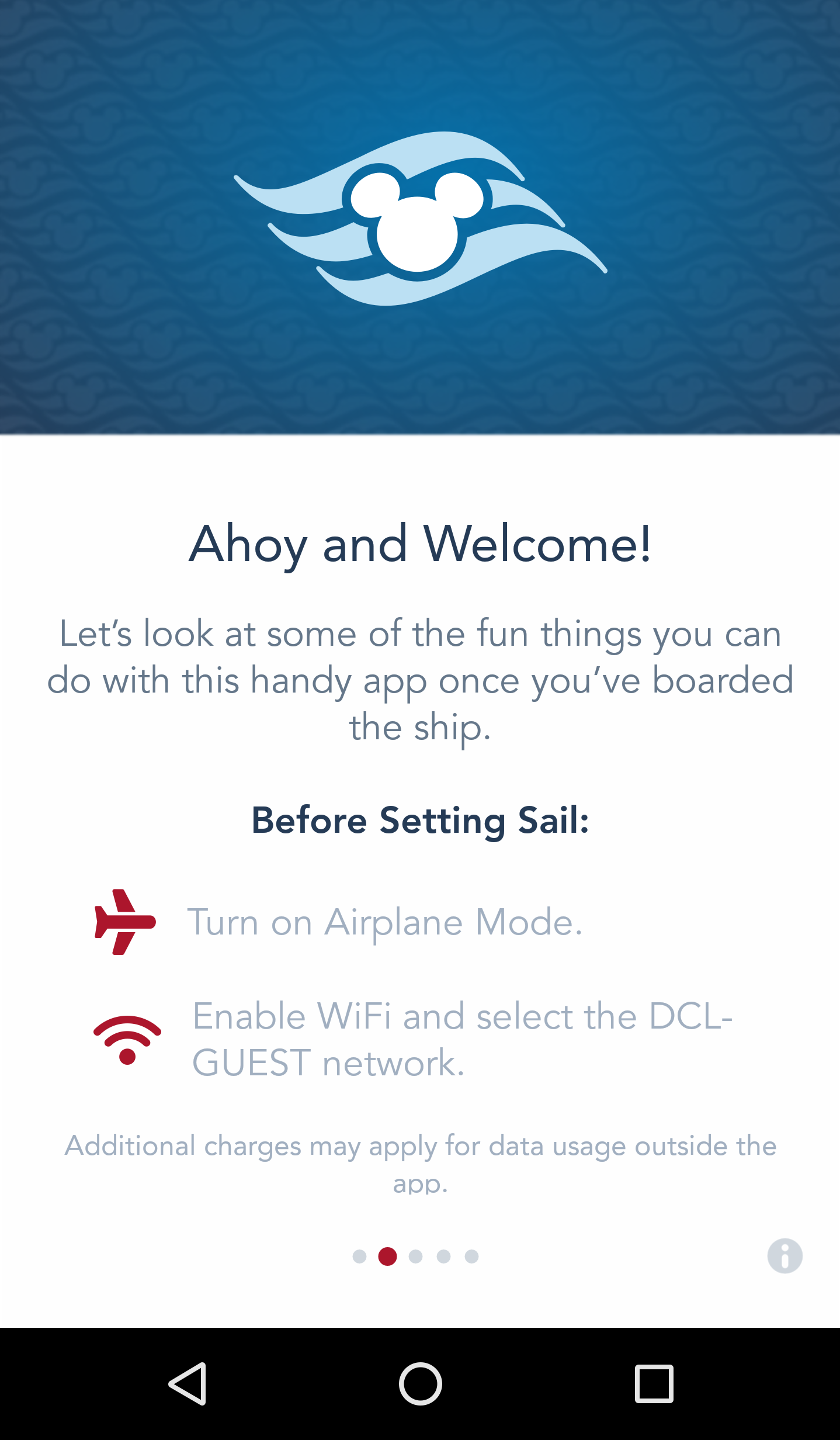 disney cruise line app wifi
