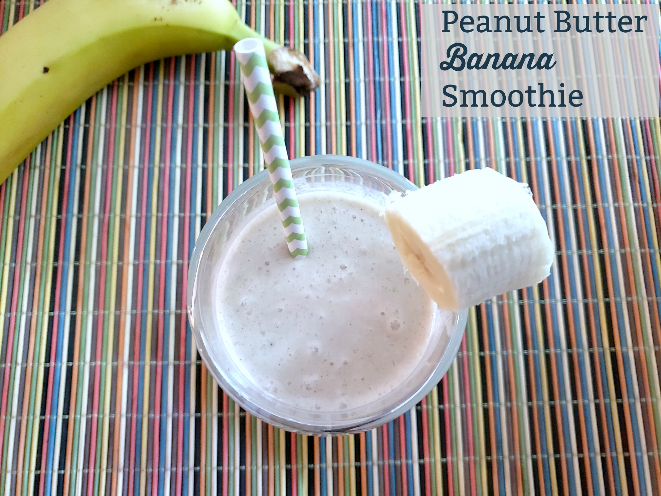 peanut butter banana smoothie pin