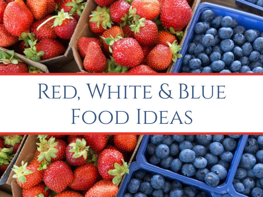 red blue white food ideas